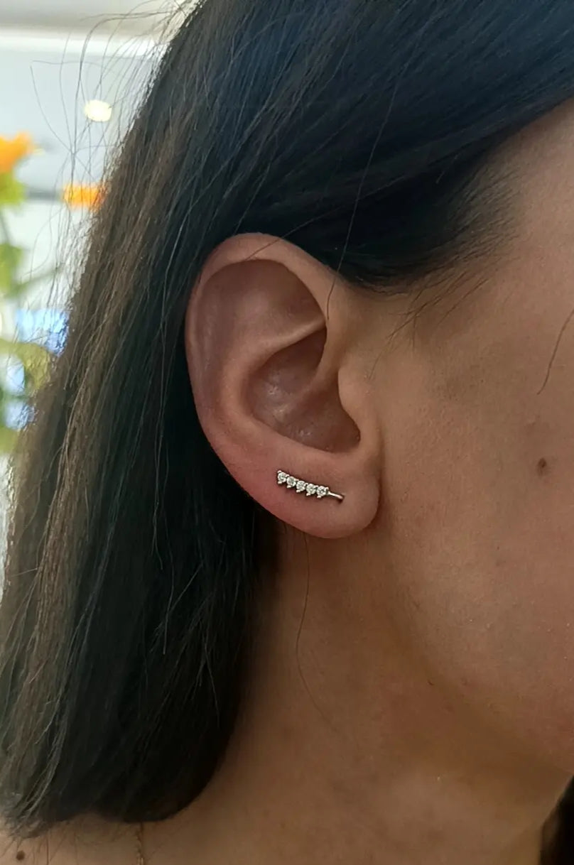 ORECCHINI GIOIELLO MINI LUCE ARGENTO