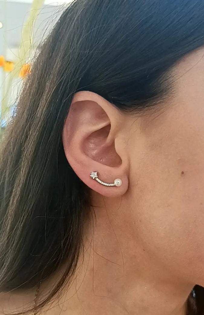 ORECCHINI GIOIELLO PERLA ARGENTO