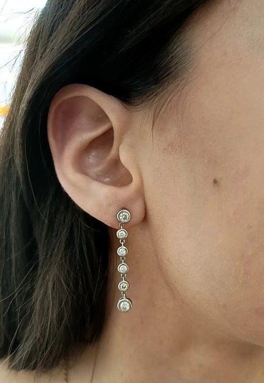 ORECCHINI CIPOLLINE SOSPESE ARGENTO