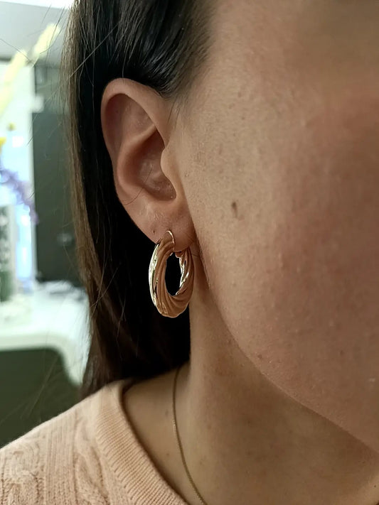 ORECCHINI CERCHI WAVE ARGENTO