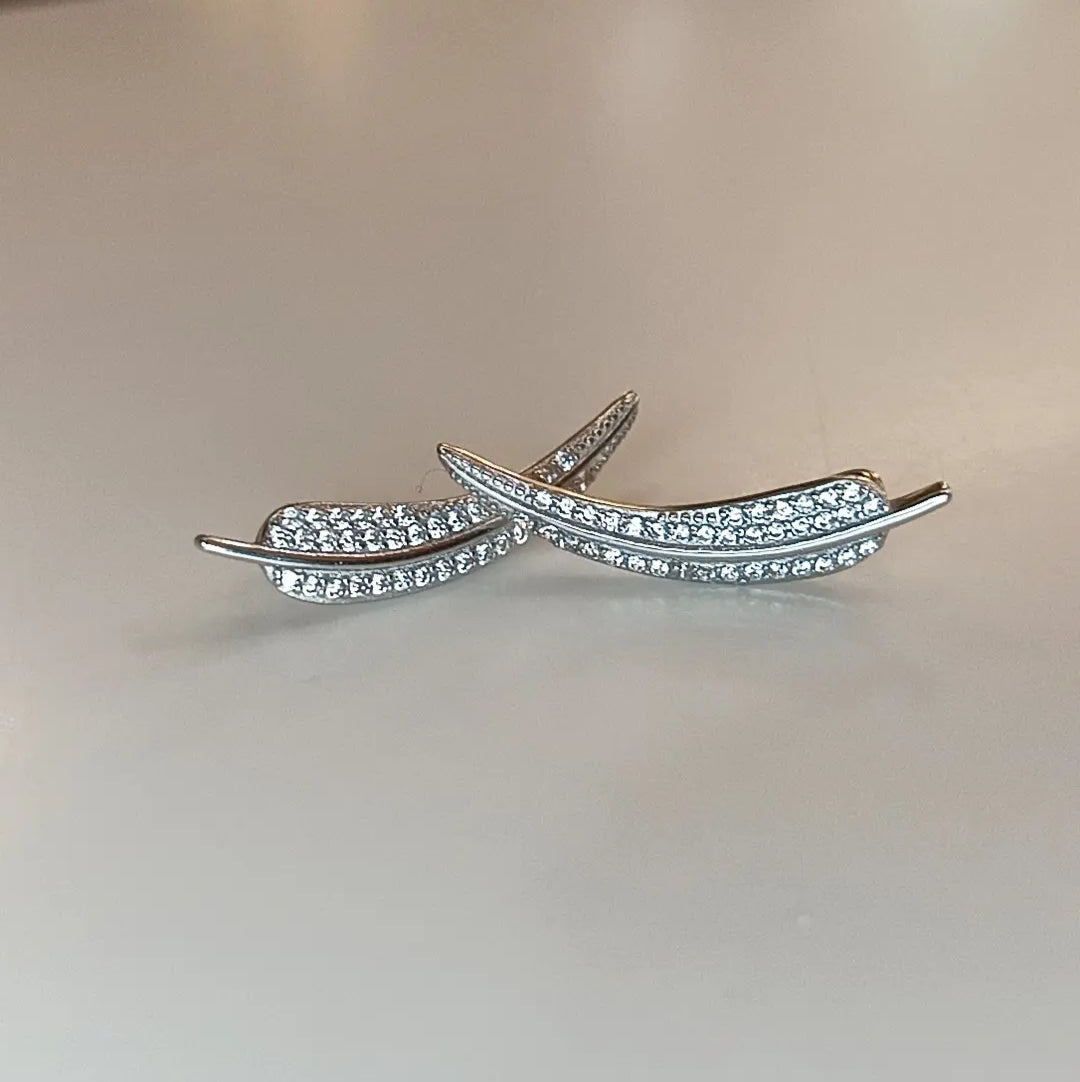 ORECCHINI GIOIELLO PIUMA ARGENTO