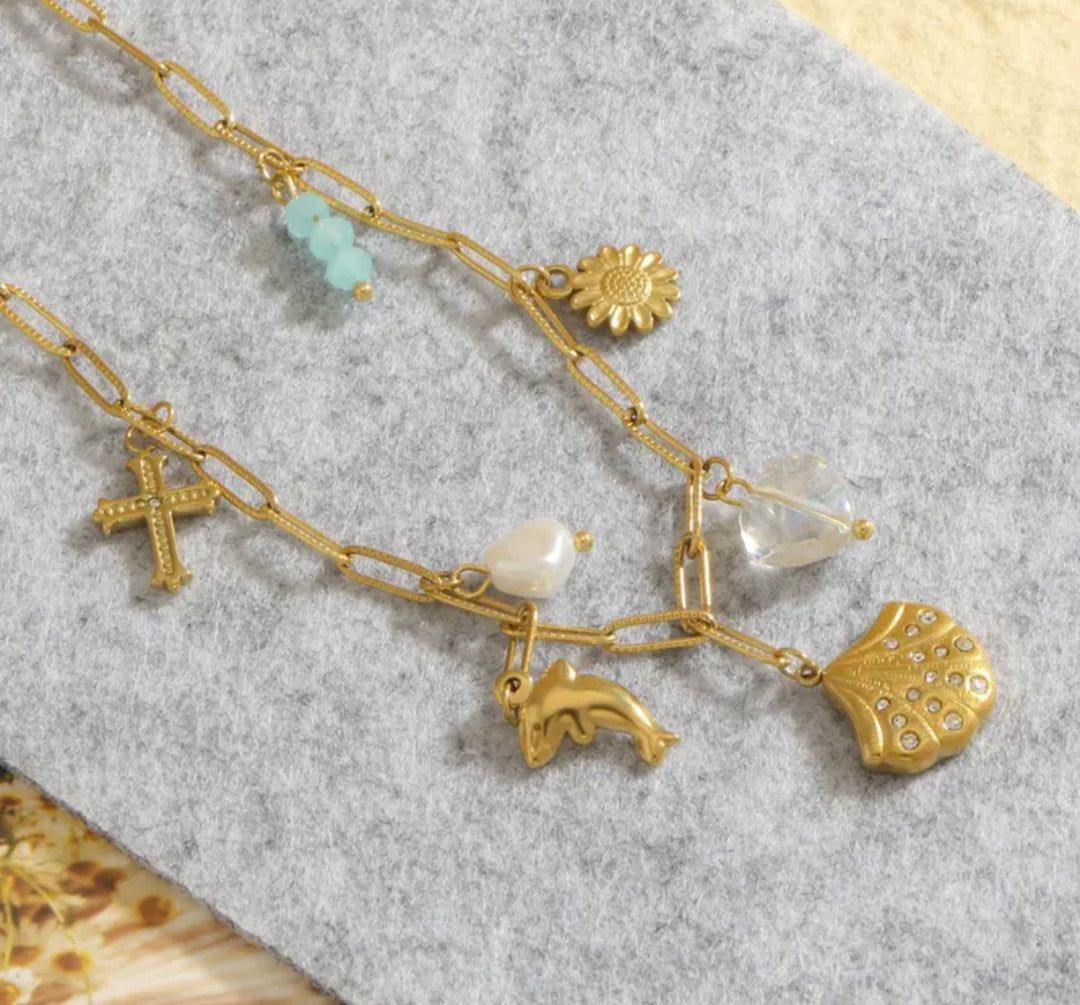Collana multicharm sea