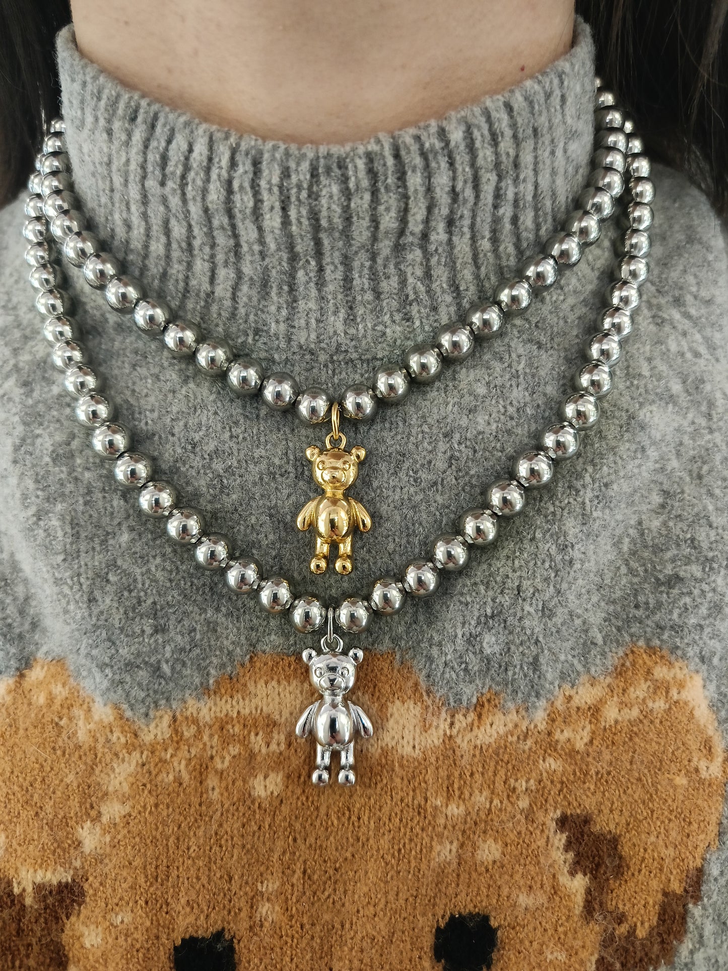 Collana sonaglio + teddy