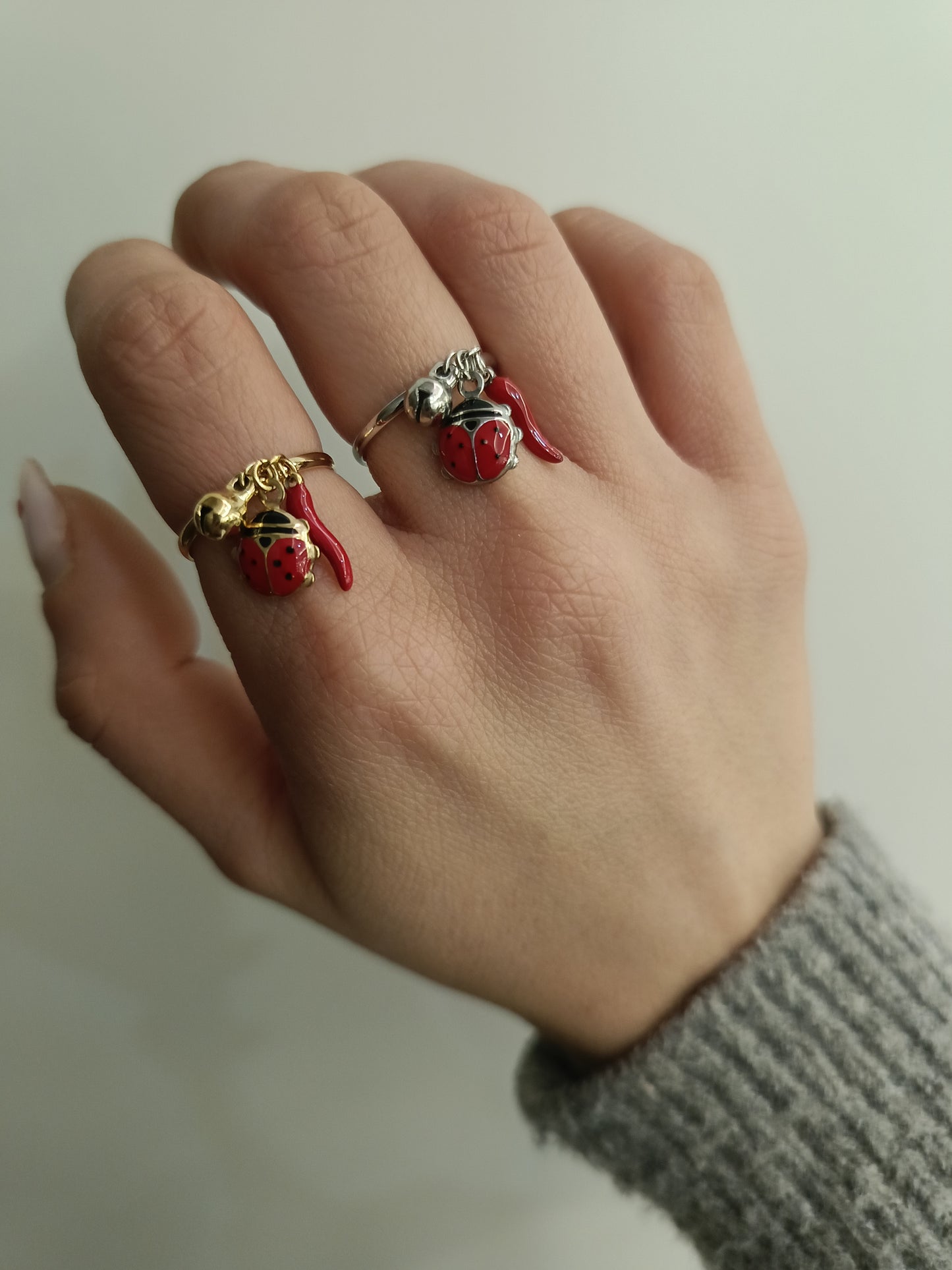 ANELLO FORTUNA CON PENDENTI
