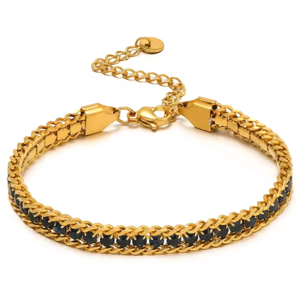 Bracciale tennis fascia bicolore