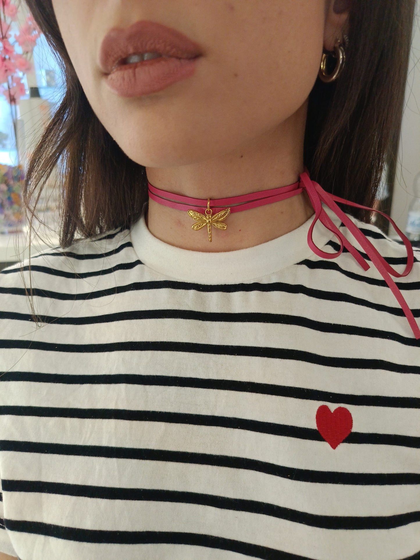 Collana con cordino in vera pelle