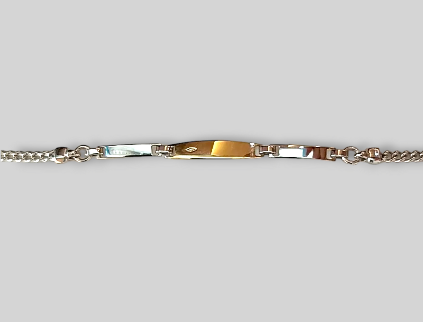BRACCIALE TARGA BOLD ARGENTO E ORO