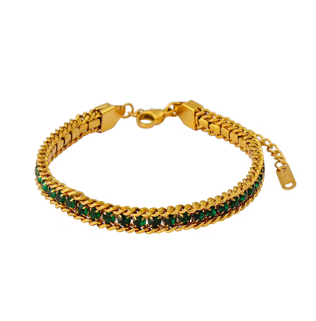 Bracciale tennis fascia bicolore