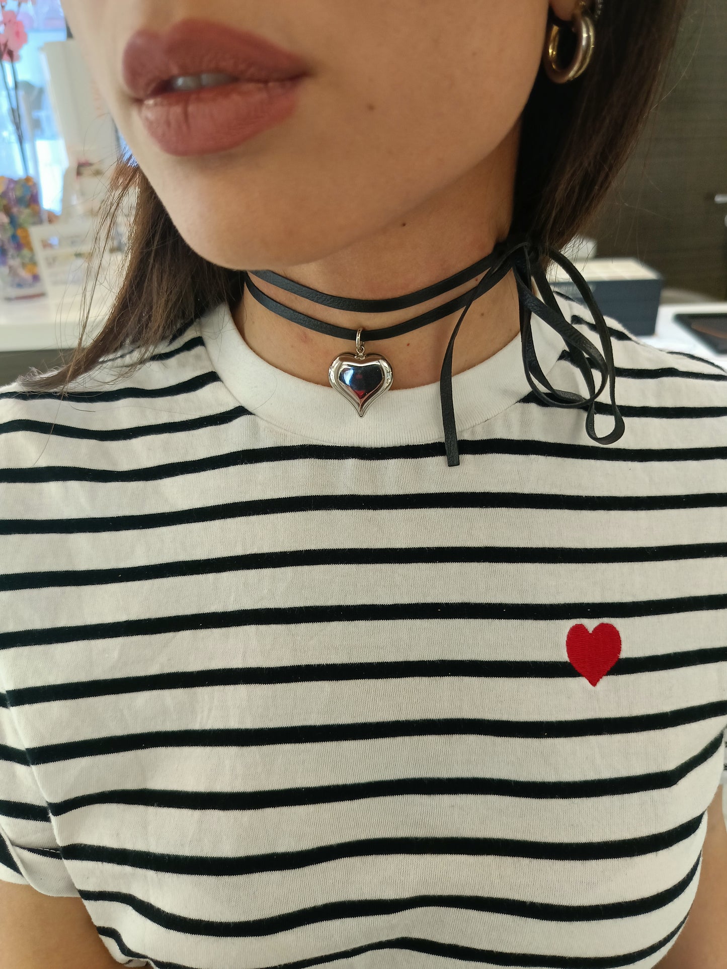 Collana con cordino in vera pelle