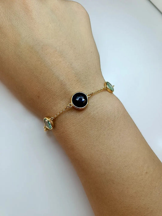 BRACCIALE LUCI DELL' OCEANO PLACCATO ORO