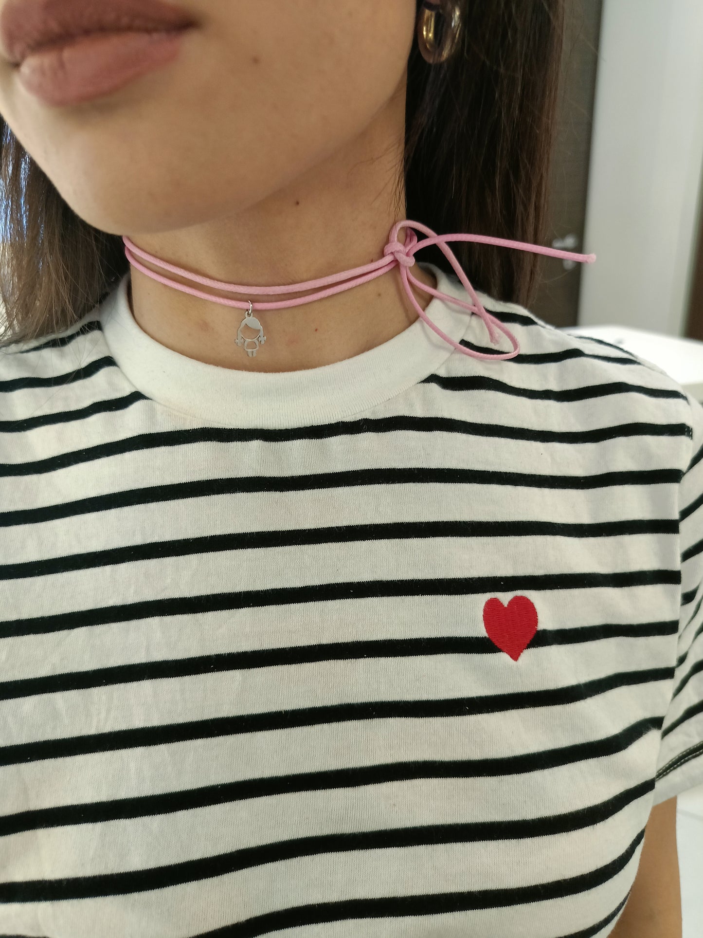 Collana con cordino in cotone cerato