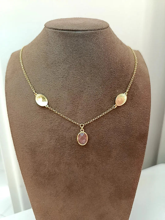 Collana petalo rosa