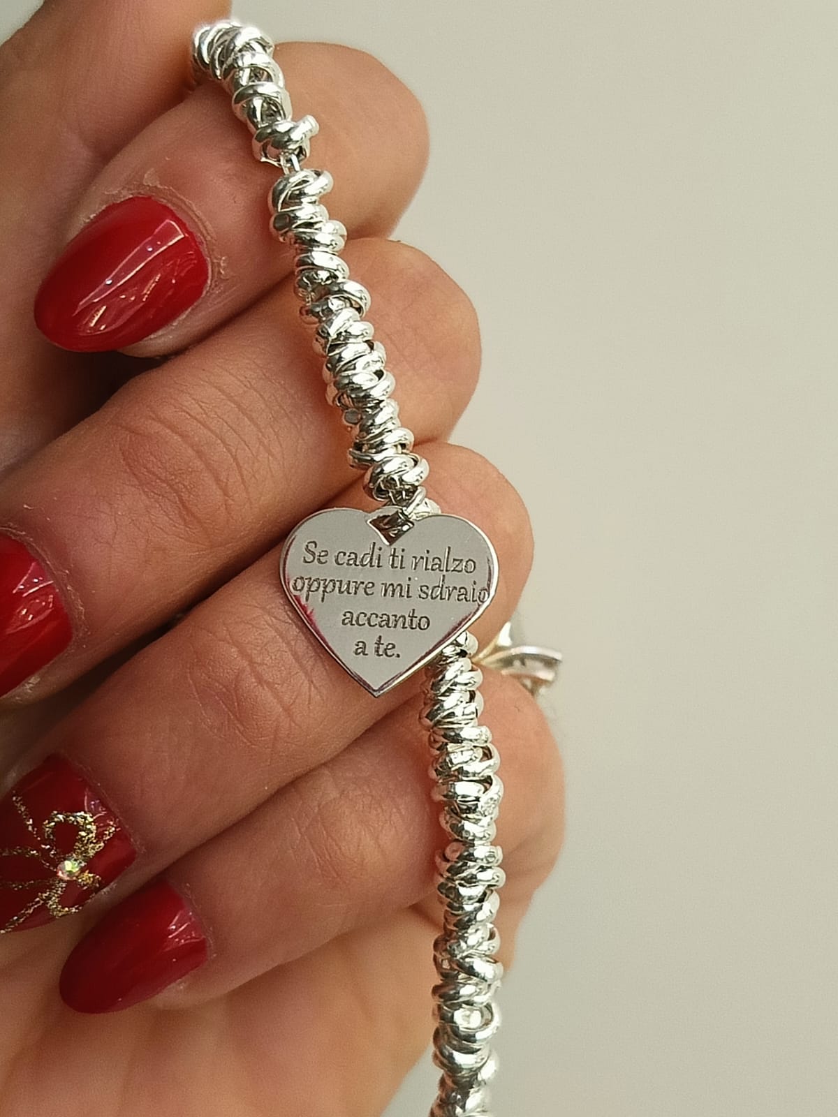 BRACCIALE "SEMPRE ACCANTO" SE CADI TI RIALZO....