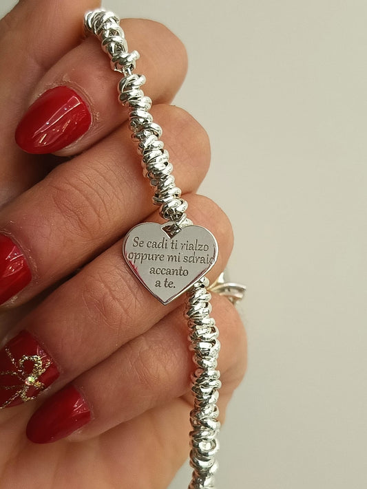BRACCIALE "SEMPRE ACCANTO" SE CADI TI RIALZO....