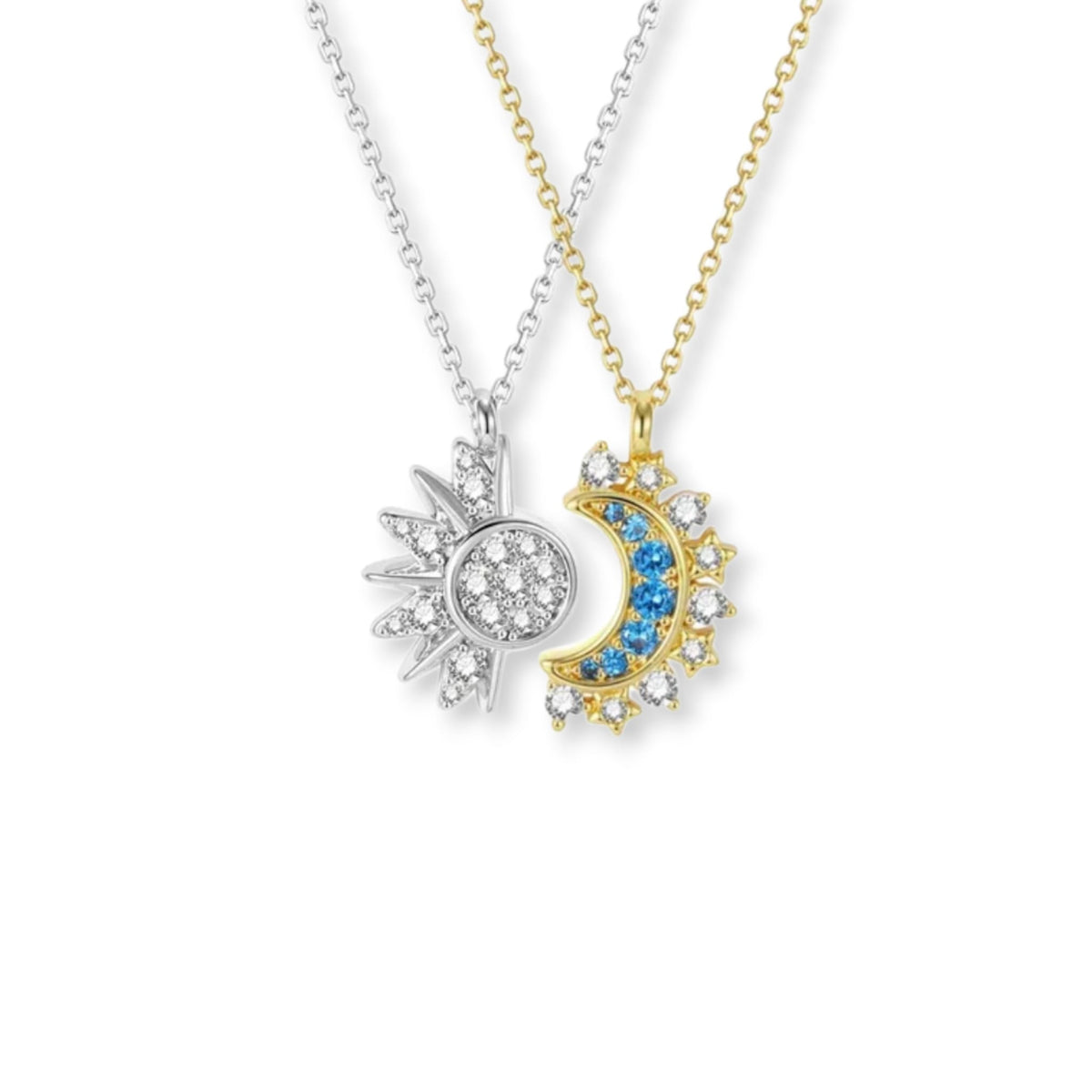 Set 2 collane sole e luna