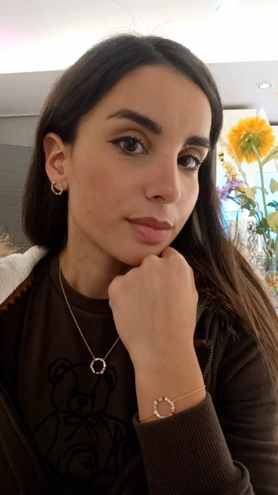 Collana ellissi placcata oro