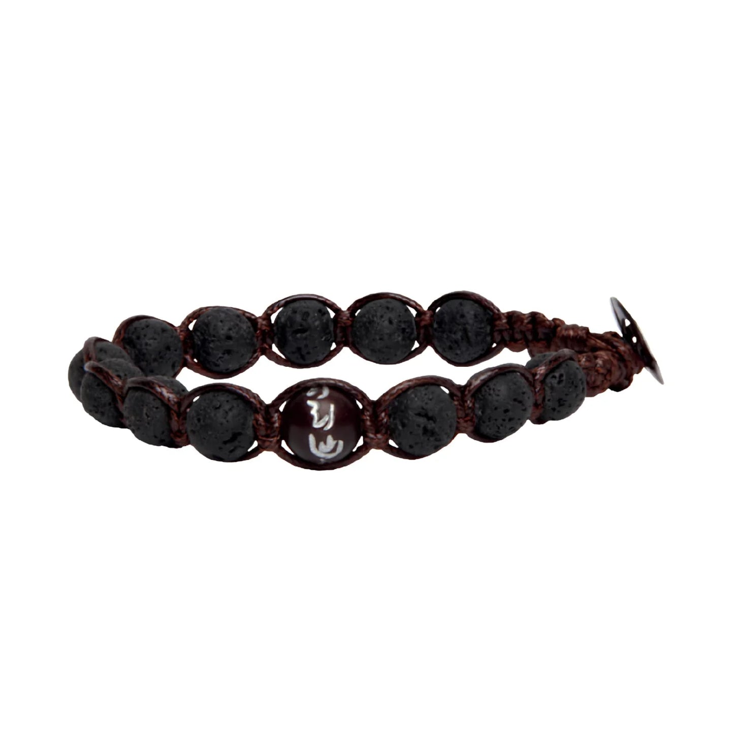 Bracciale Tamashii Acqua con pietra lava nera BHS906-98