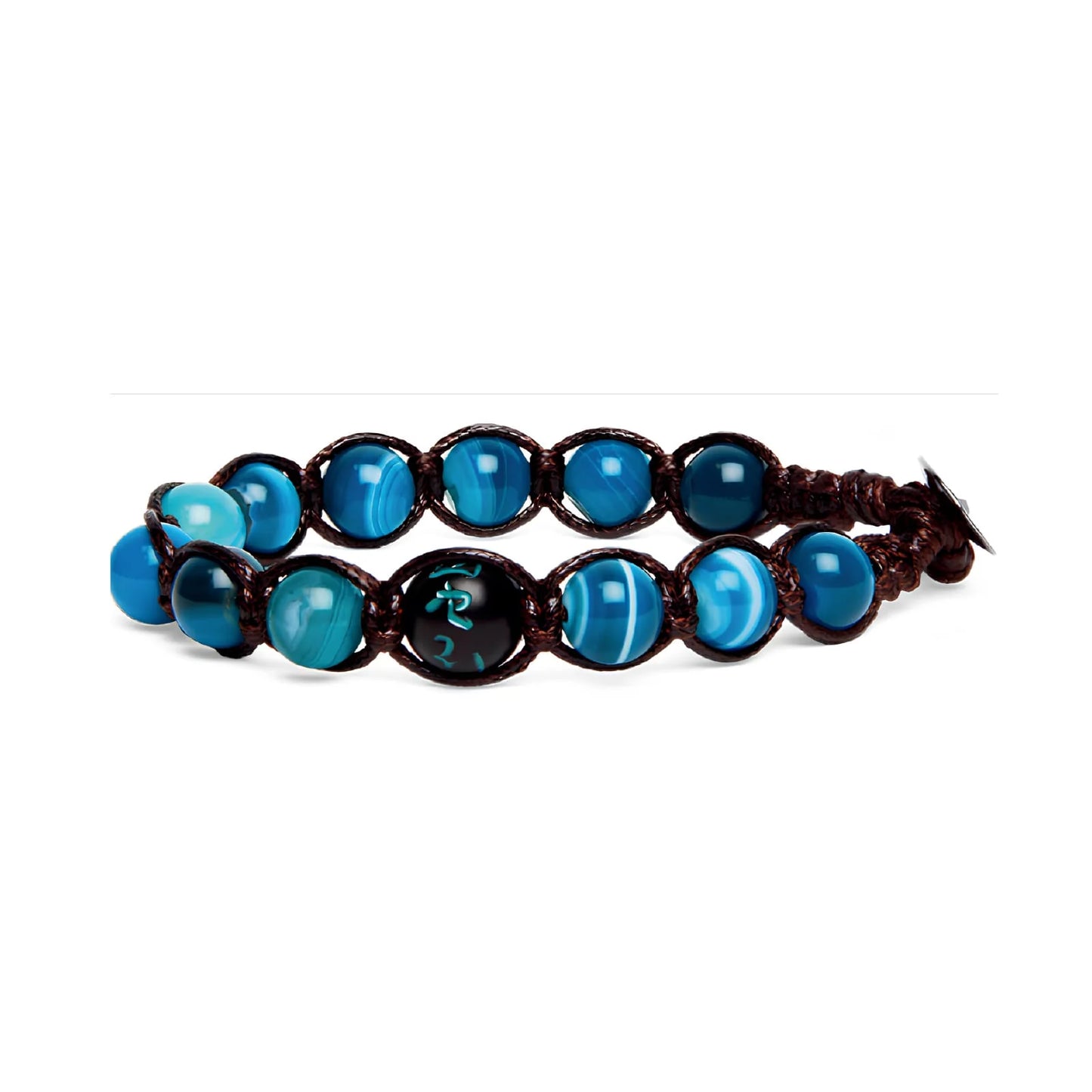Bracciale Tamashii Aria con pietra agata blu striata BHS906-141