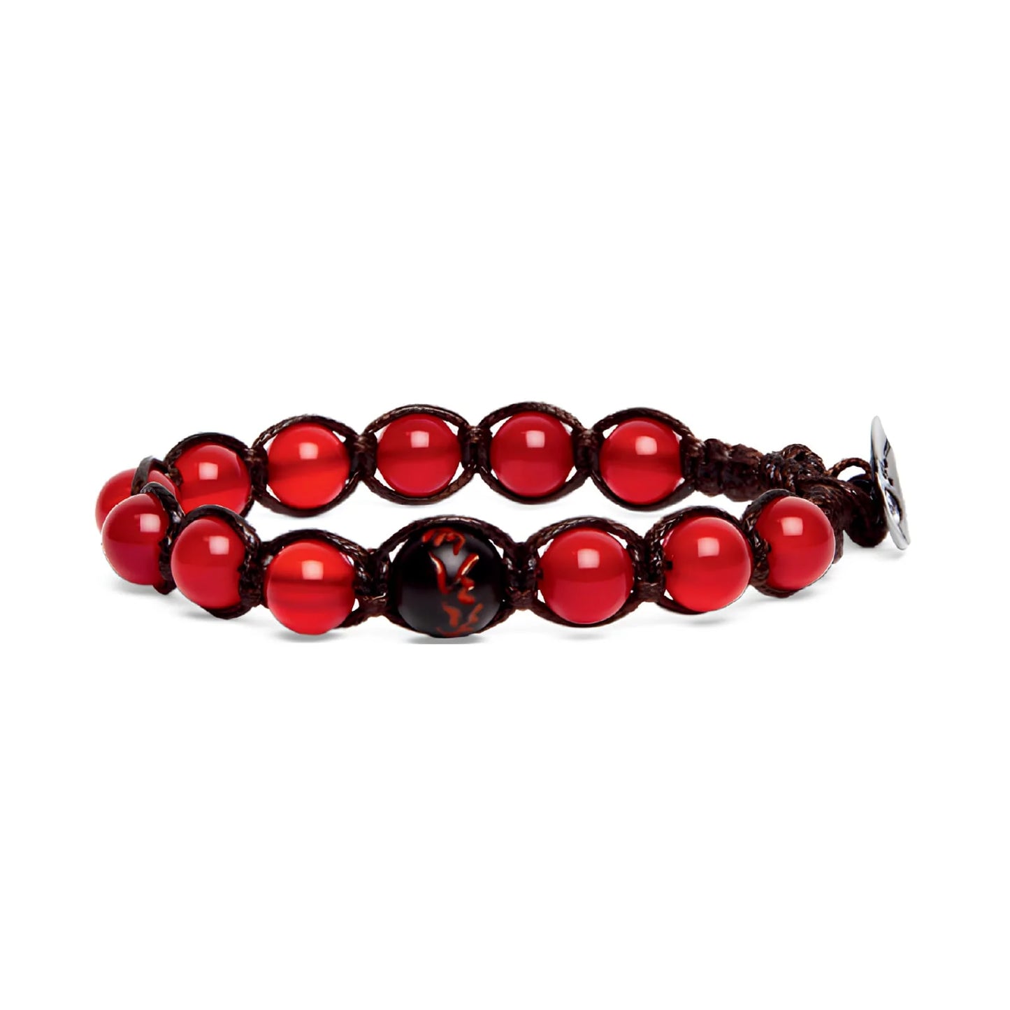 Bracciale Tamashii Fuoco con pietra agata rossa BHS906-124