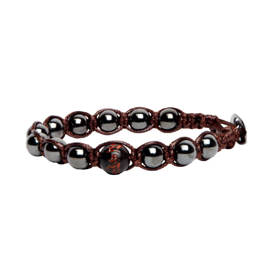 Bracciale Tamashii Fuoco con pietra ematite nera BHS906-22