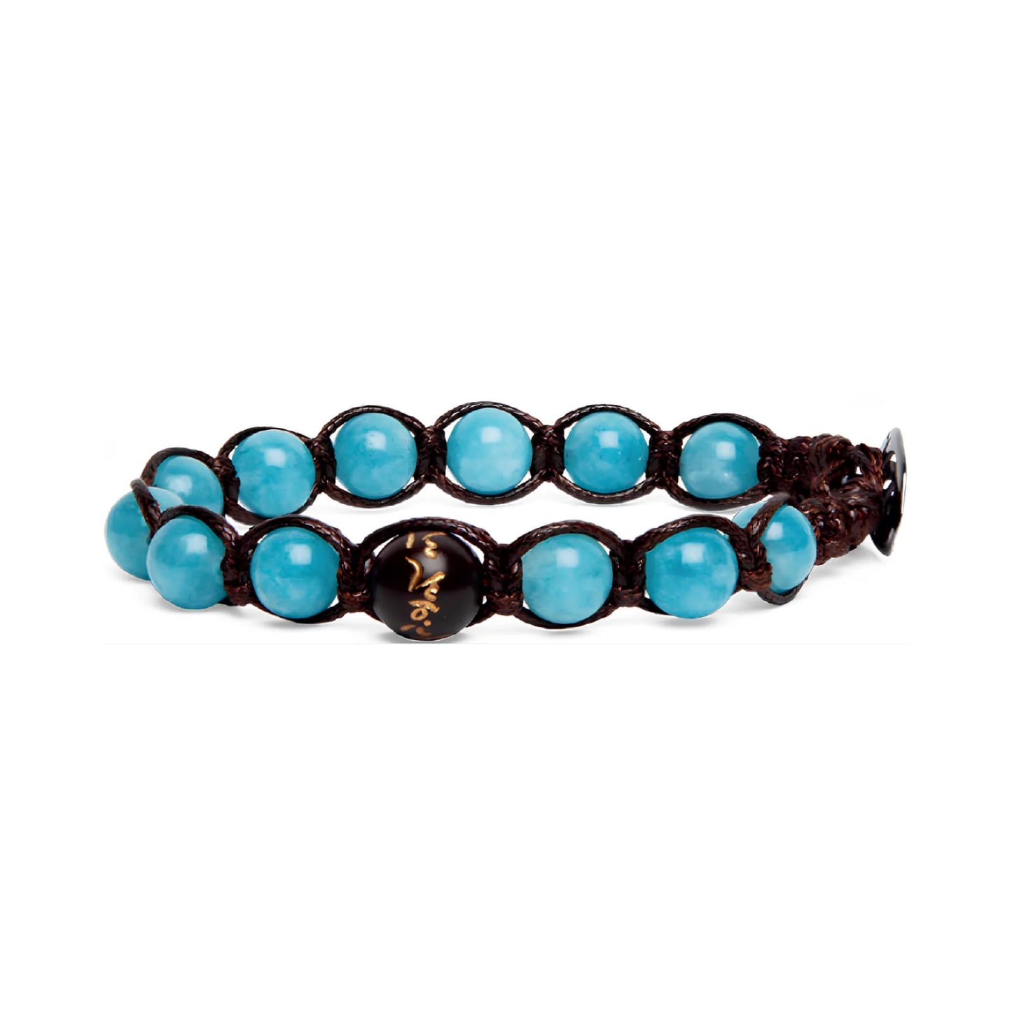 Bracciale Tamashii Terra con pietra giada azzurra BHS906-196