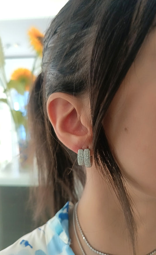 Coppia di cerchietti luxury XL silver
