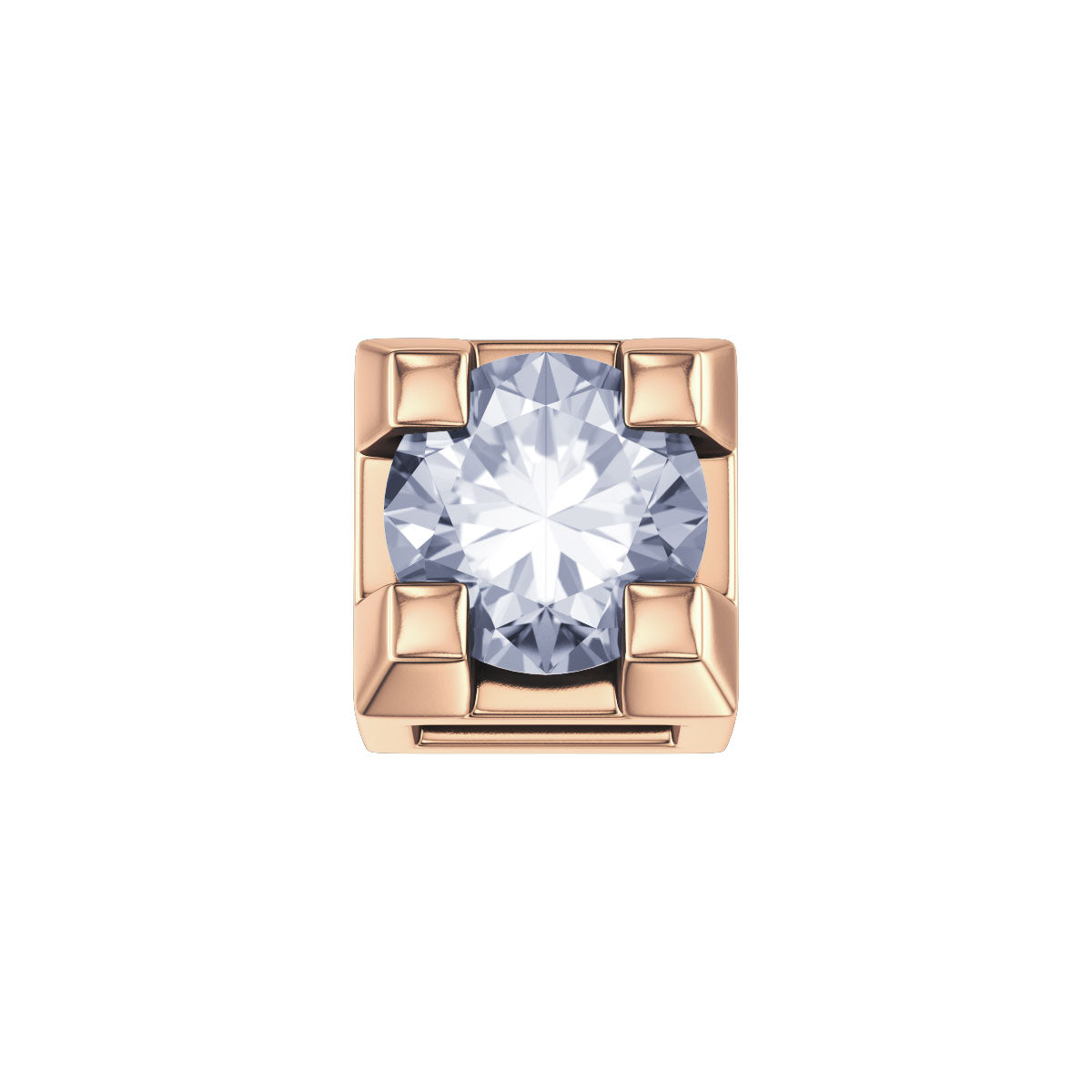 Griffe 0,02 ct in oro rosa e diamante