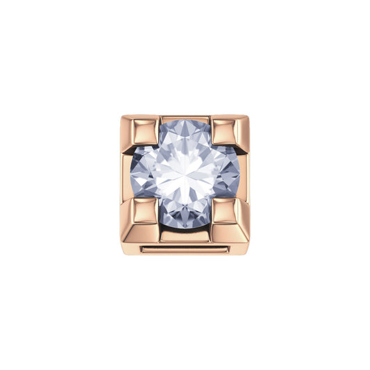 Griffe 0,02 ct in oro rosa e diamante