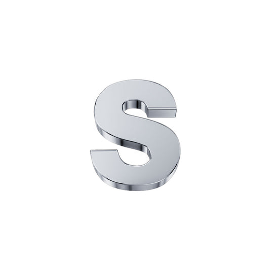 Lettera S Classica in oro bianco.