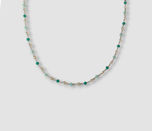 COLLANA RIFLESSI DI MARE ARGENTO