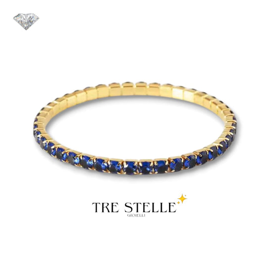 Bracciale tennis blu notte