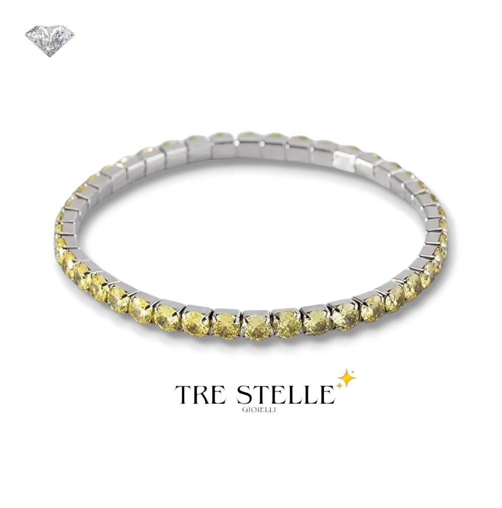 Bracciale tennis giallo