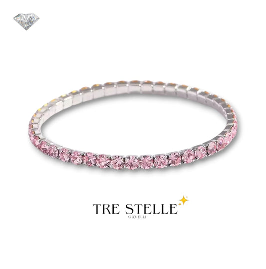 Bracciale tennis rosa