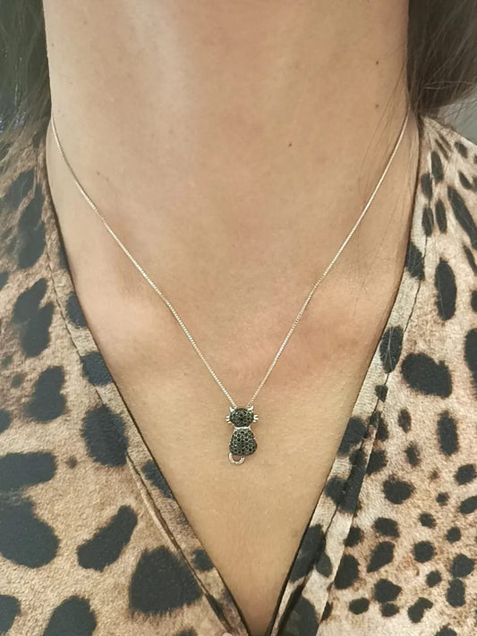 Collana gatto nero