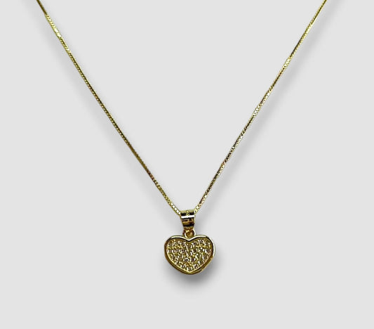 COLLANA CUORE CURVY PLACCATA ORO