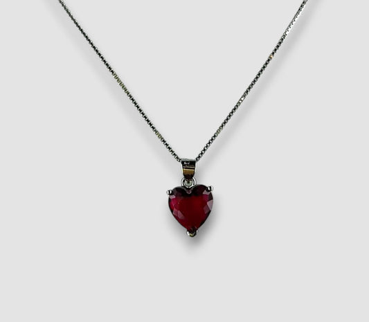 Collana cuore rosso