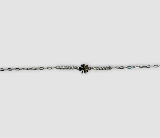 BRACCIALE QUADRIFOGLIO SLIM ARGENTO