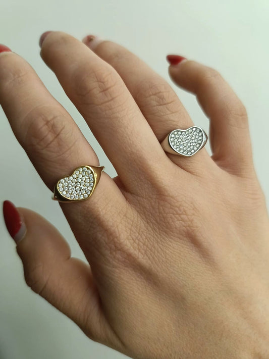 Anello chevalier cuore