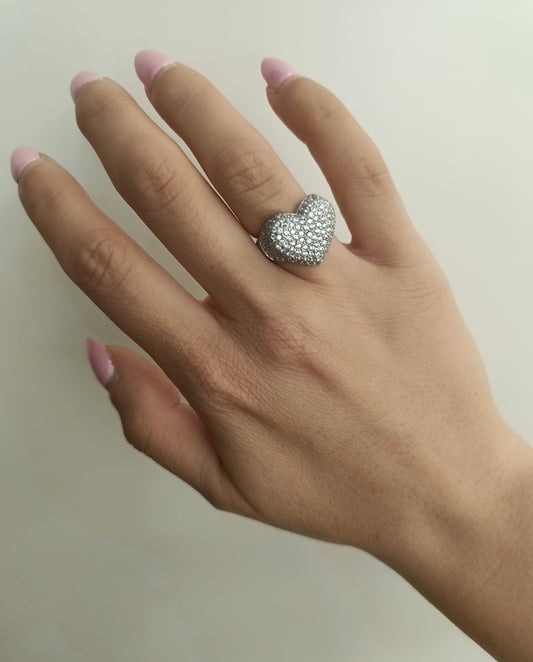 Anello chevalier cuore luxury