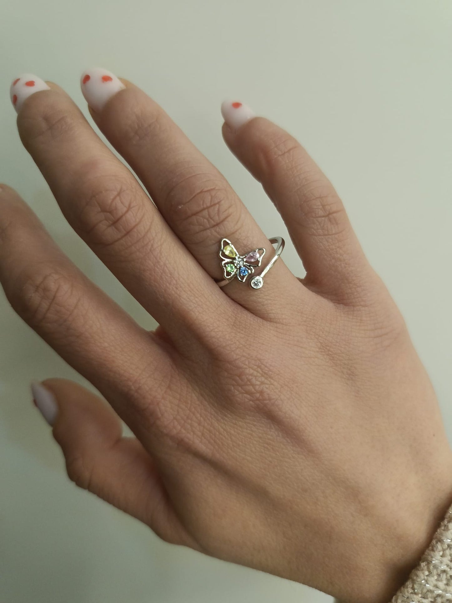 Anello farfalla argento