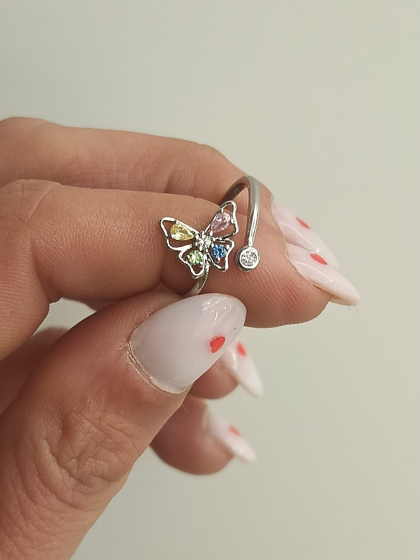 Anello farfalla argento