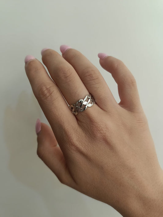 Anello fascia intrecciata