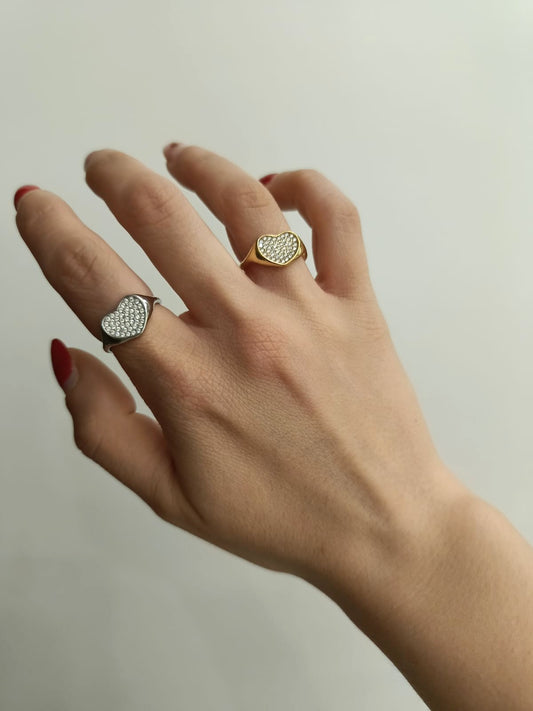 Anello chevalier cuore