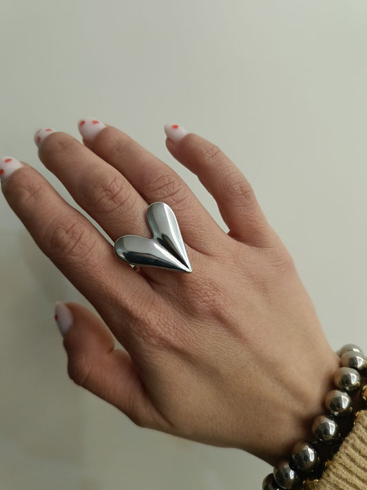 Anello cuore maxi