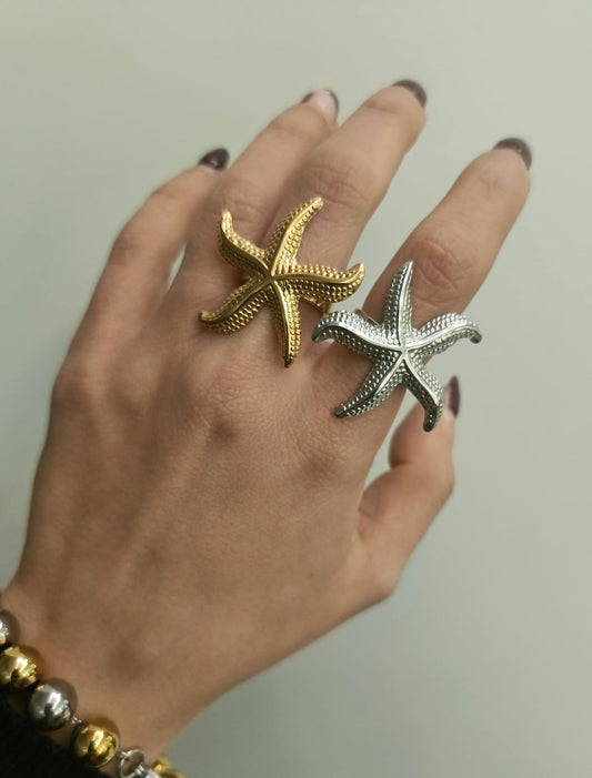 Anello stella marina maxi