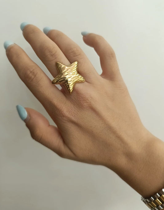 Anello stella maxi