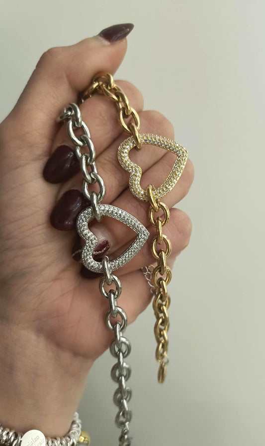 Bracciale cuore strong