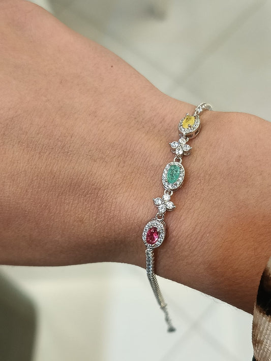 BRACCIALE MAGIA DI COLORI ARGENTO