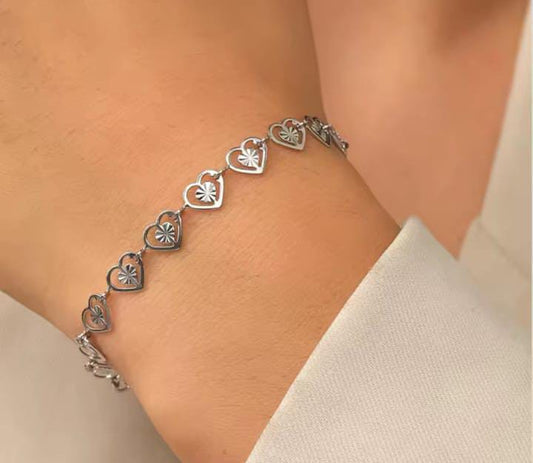 Bracciale mini cuoricini
