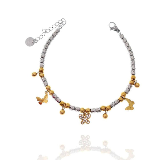 Bracciale pepite farfalla